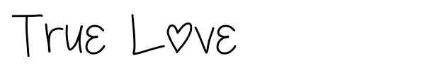 True Love font preview